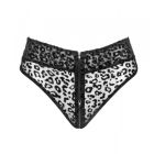 Трусики с замком NOIR Handmade Panties of leopard flock with zipper - размер M вид 5