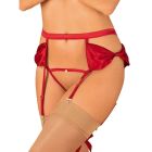 Сексуальный пояс для чулок + стринги S/M Rubines Obsessive красный вид 6