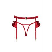Сексуальный пояс для чулок + стринги S/M Rubines Obsessive красный