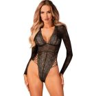 Сексуальне ажурне боді з рукавами Obsessive Merlys XS/S вид 2