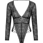 Сексуальне ажурне боді з рукавами Obsessive Merlys XS/S вид 4