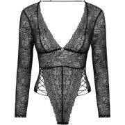 Сексуальне ажурне боді з рукавами Obsessive Merlys XS/S