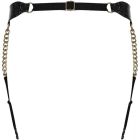 Пояс для чулок с цепями золотистого цвета Obsessive A767 черный, XL/XXL вид 3