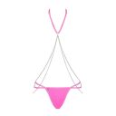 Комплект Obsessive Chainty set Малиновый L/XL