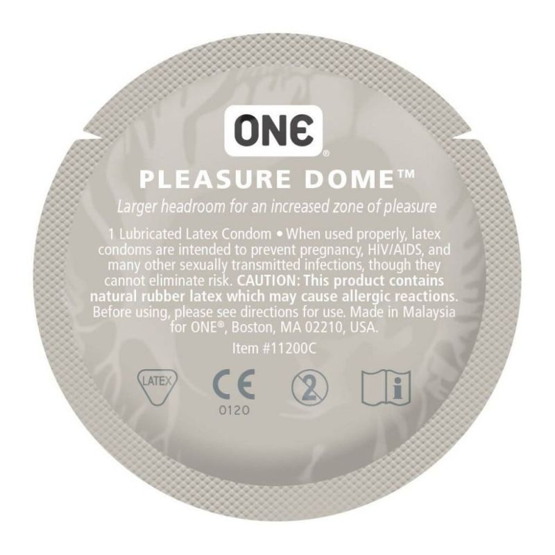 Набір латексних презервативів One Pleasure Dome із розширеною головкою (ціна за 5 шт.) вид 2