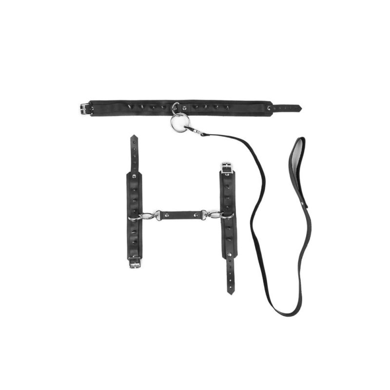 Нашийник із шипами та повідцем Candy Hero модель FET26 (Шкіра) One Size вид 3