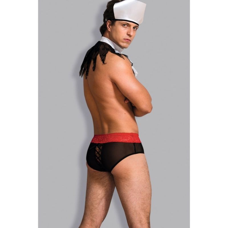 Костюм мужской 3 предмета S/M черный + белый Sunspice вид 3