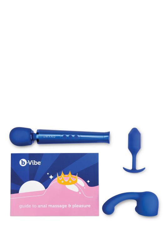 Набір анальних іграшок з 10 предметів B-Vibe х Le Wand Massage & Education синій вид 5