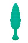 Анальная пробка с вибрацией, рельефная B-VIBE-TEXTURE PLUG TWIST, зеленая вид 5