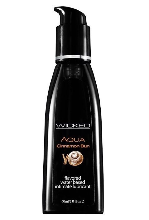 Їстівний лубрикант зі смаком булочки з корицею Wicked Aqua Cinnamon Bun на водній основі, 60 мл вид 2