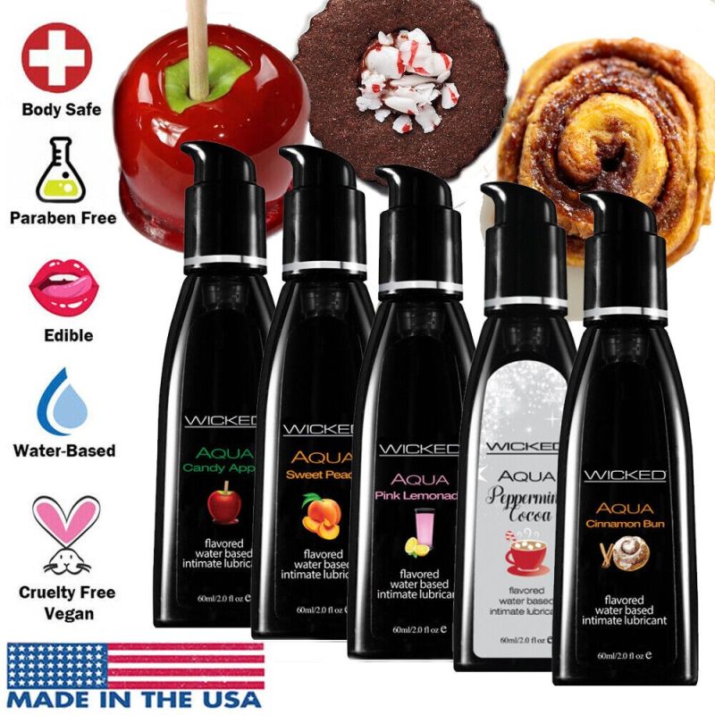 Съедобный лубрикант со вкусом булочки с корицей Wicked Aqua Cinnamon Bun на водной основе, 60 мл вид 4