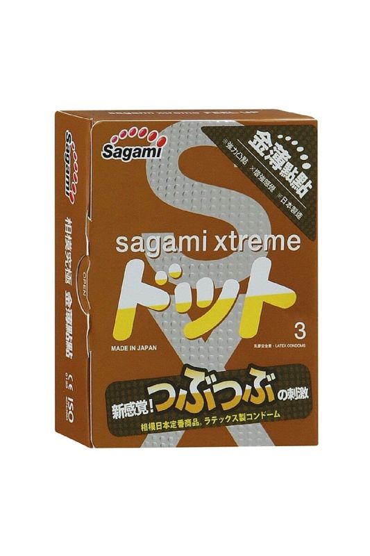 Презервативи з точковою текстурою Sagami Xtreme Feel UP латексні (ціна за упаковку, 3 шт.) вид 2