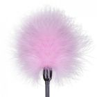 Тиклер на короткой ручке, перо, розовый, 20 см вид 3