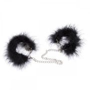 Наручники з натурального пера на срібному ланцюжку