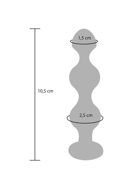 Анальна ялинка металева з каменем Toy Joy Anal Play Diamond Star Beads, Small вид 5