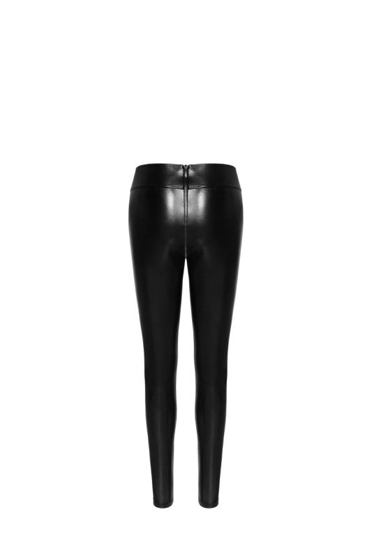 Леггинсы сексуальные со змеиным принтом S F274 Noir Handmade, черные вид 10