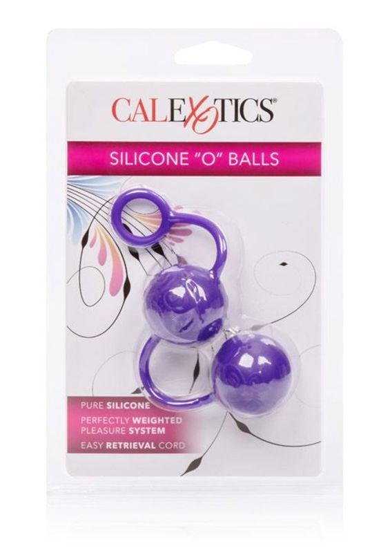 Вагинальные шарики силиконовые Posh Silicone O Balls фиолетовые California Exotic вид 4