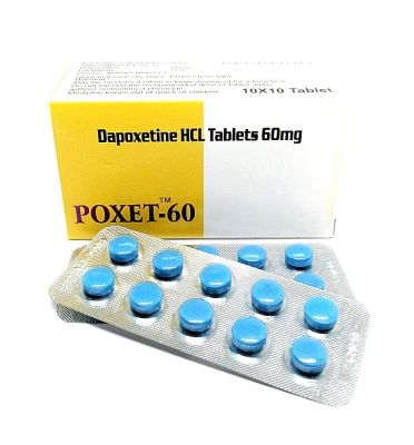 Таблетки для потенції Poxet 60 мг Дапоксетин (ціна за пластину, 10 таблеток)