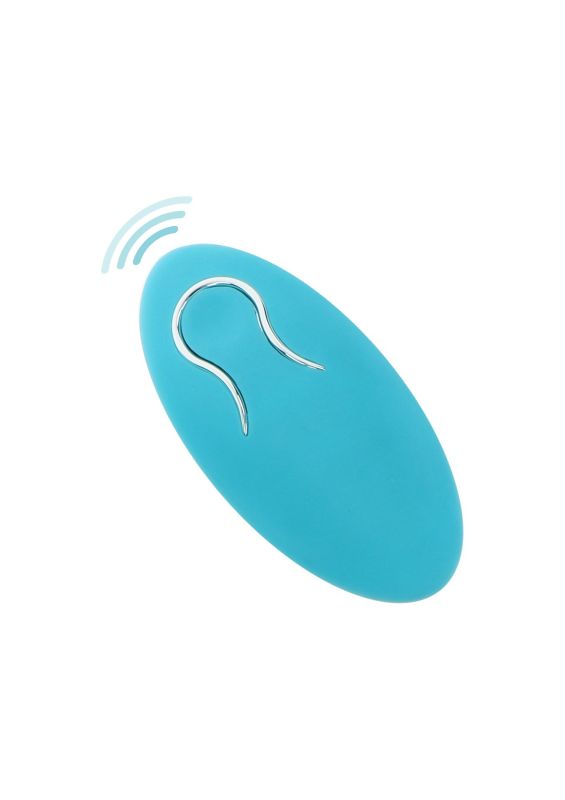 Вібро-ерекційне кільце з рельєфним стимулятором Toy Joy з дистанційним пультом блакитне, 8.2 х 3.5 вид 5