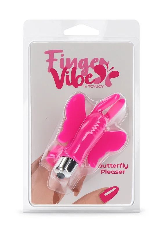Вибратор на палец ToyJoy Butterfly Pleaser, розовый вид 8