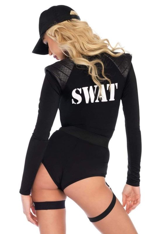 Костюм поліцейської Leg Avenue SWAT Babe, 5 предметів, чорний, S вид 3