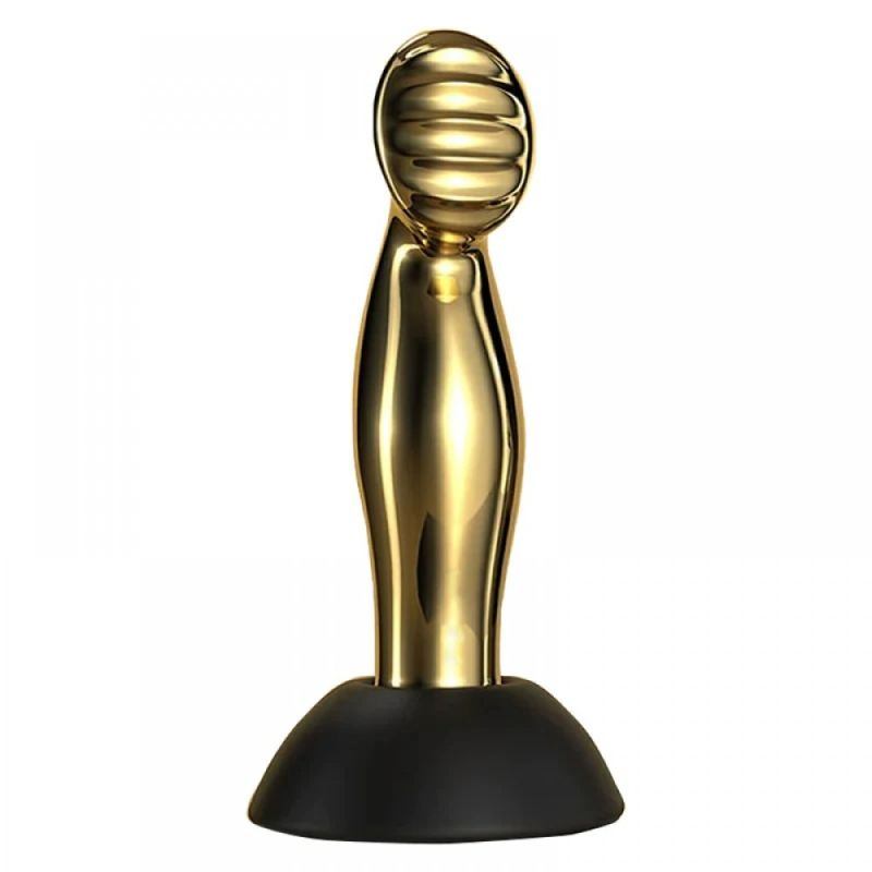 Масажер простати металевий золото з вібрацією Lockink вид 3