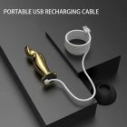 Массажер простаты металлический золото с вибрацией Lockink вид 6