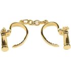 Наручники з коротким ланцюжком, металеві, золоті вид 5