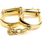 Наручники з коротким ланцюжком, металеві, золоті вид 6