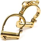 Наручники з коротким ланцюжком, металеві, золоті вид 7