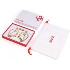 Наручники з коротким ланцюжком, металеві, золоті вид 10