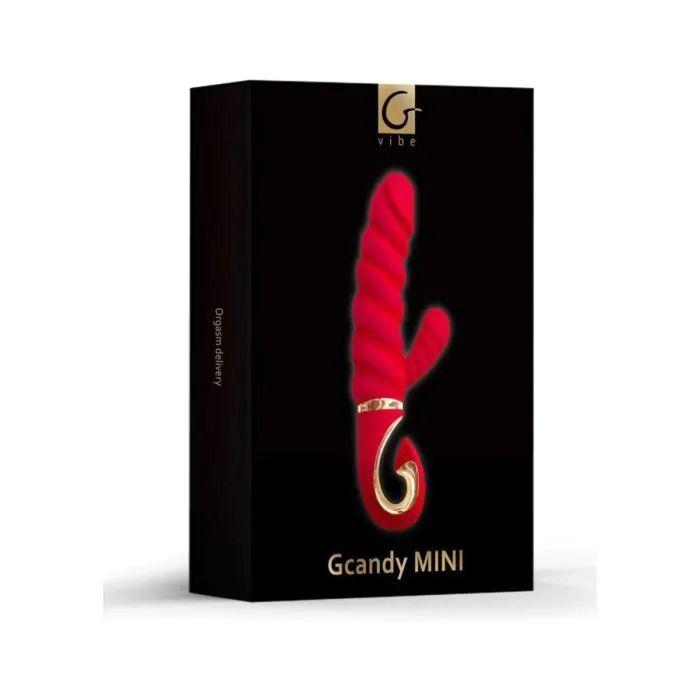 Вибратор кролик рельефный Gcandy MINI - Коралловый вид 11