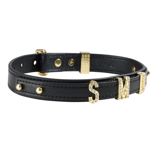 Нашийник з написом SMD, шкіра Lockink вид 2