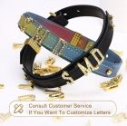 Ошейник с надписью SMD, кожа Lockink вид 3
