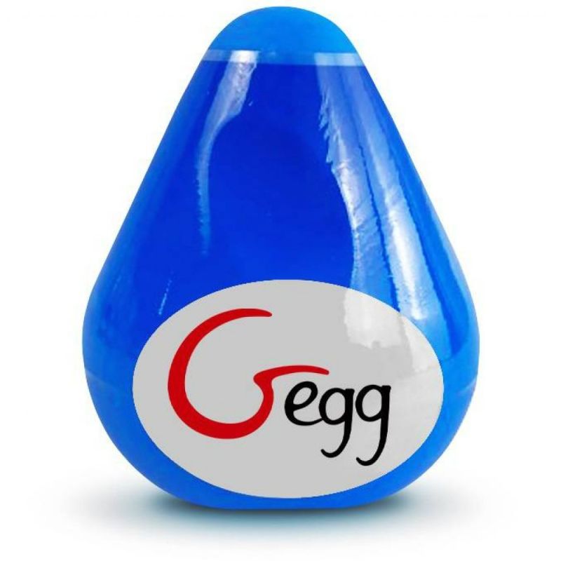 Мастурбатор многоразовое яйцо NEW! Gvibe Gegg, синий (при покупке 3 ед., тестер за 1 грн) вид 2