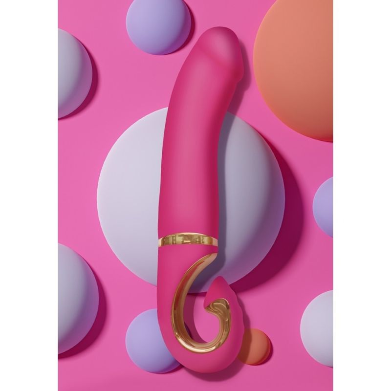 Вибратор нереалистичный Gjay Mini Gvibe, розовый, 19 см х 3.5 см вид 3