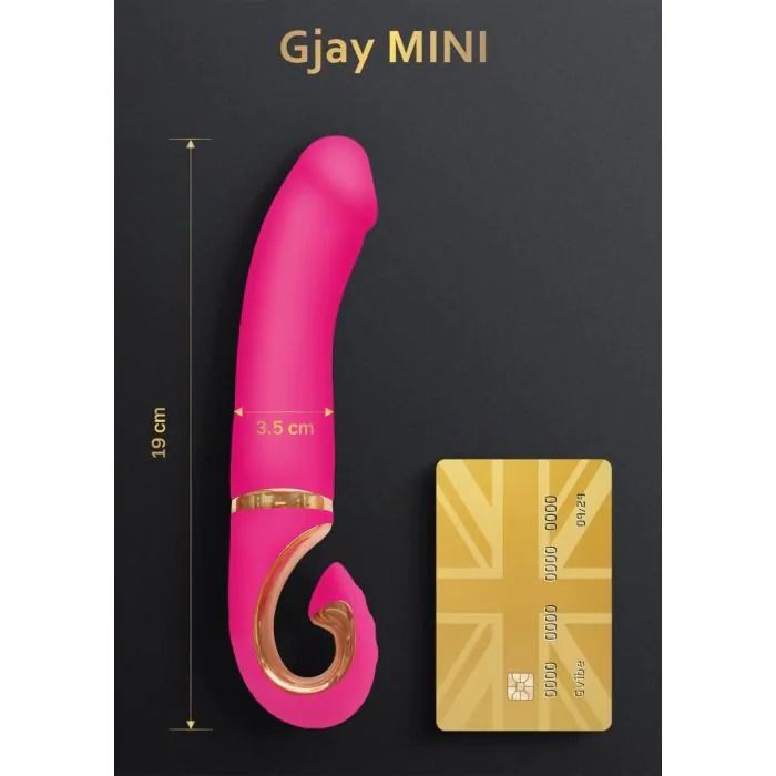 Вибратор нереалистичный Gjay Mini Gvibe, розовый, 19 см х 3.5 см вид 5