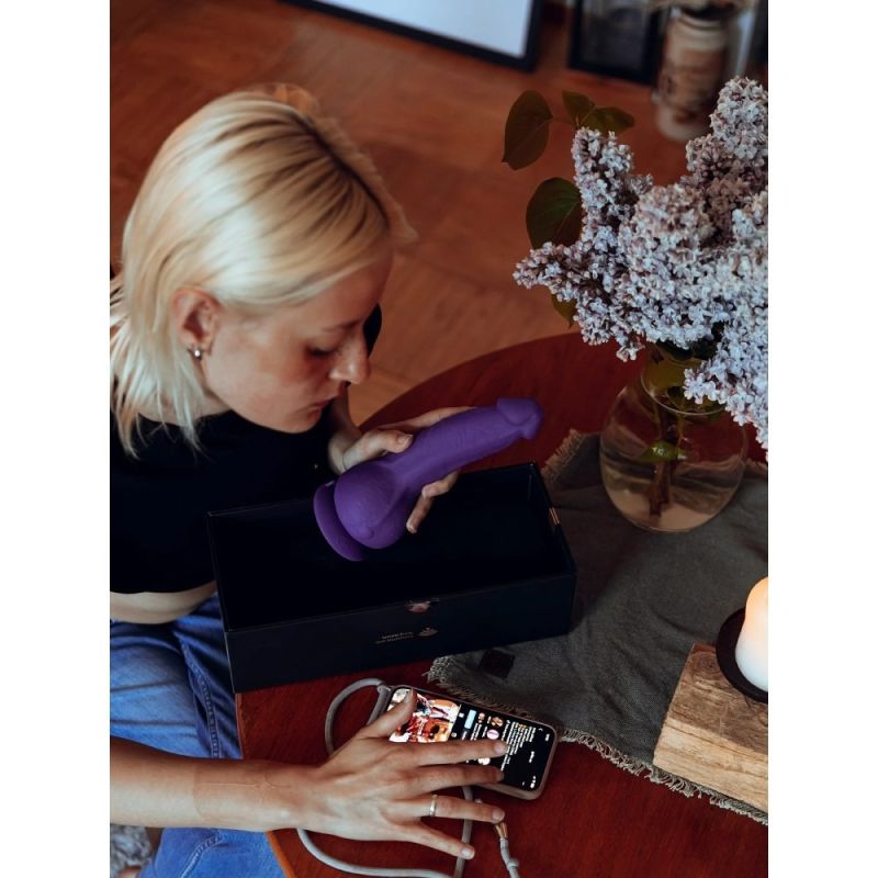 Вибратор реалистичный на присоске Greal 2 Gvibe, фиолетовый, 22 х 3.7 см вид 5