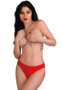 Кружевные трусики с открытой интимной зоной Nicolette Daring Intimates, красные, S/M