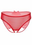 Мереживні трусики з відкритою інтимною зоною Nicolette Daring Intimates, червоні, S/M