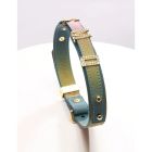 Нашийник-чокер із золотими літерами зі стразами Sevanda Lockink, шкіряний, різнокольоровий вид 3