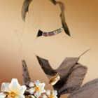 Нашийник-чокер із золотими літерами зі стразами Sevanda Lockink, шкіряний, різнокольоровий вид 5