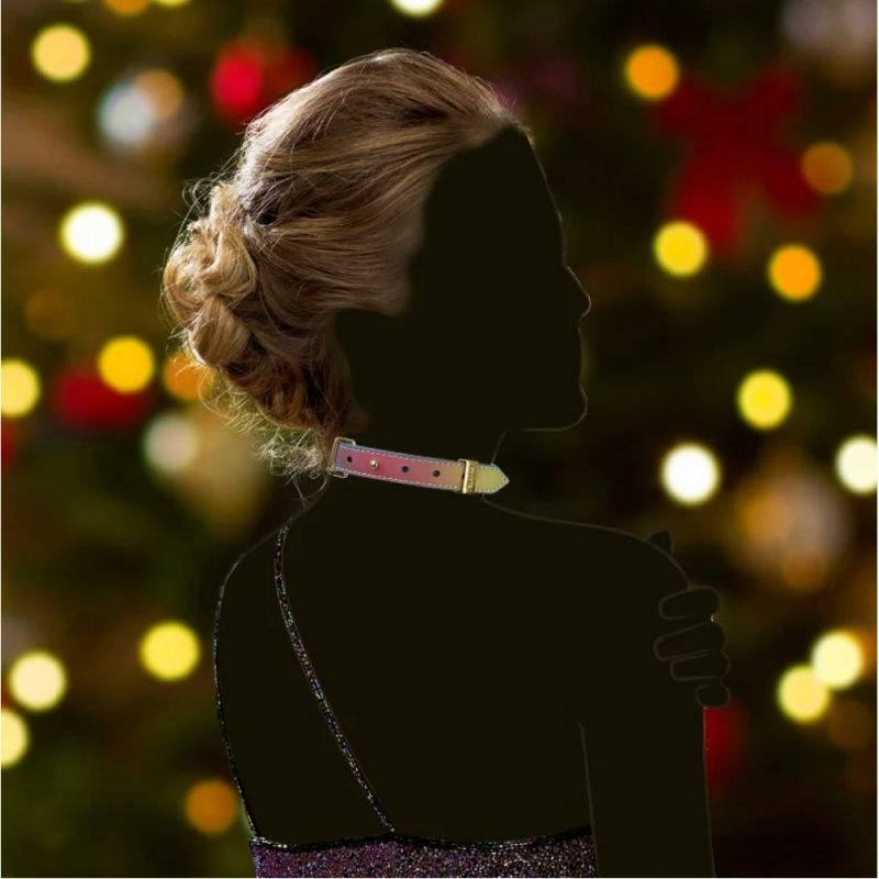 Нашийник-чокер із золотими літерами зі стразами Sevanda Lockink, шкіряний, різнокольоровий вид 6