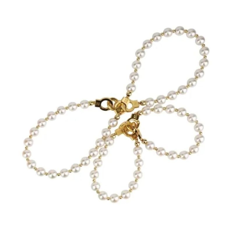 Фіксатори для рук та ніг Lockink із перлів , білі вид 4