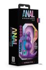 Анальна пробка рельєфна зі стопером Blush Anal Adventures Matrix фіолетова вид 5