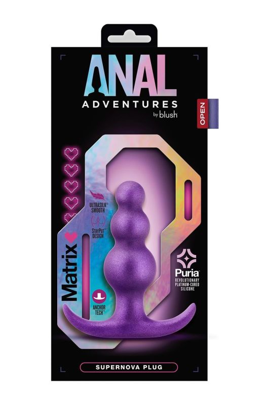 Анальная пробка, фиолетовая ANAL ADVENTURES MATRIX SUPERNOVA PLUG вид 6