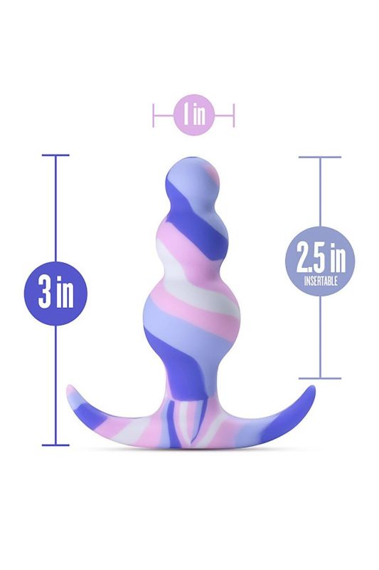 Анальна пробка рельєфна зі стопером Blush Avant Twilight Blush різнокольорова вид 4