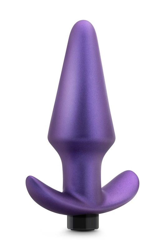 Анальна пробка з вібрацією Anal Adventures Blush, силіконова, фіолетова, 12.7 х 3.8 см вид 3