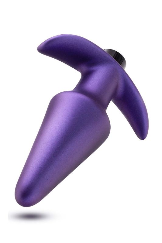 Анальна пробка з вібрацією Anal Adventures Blush, силіконова, фіолетова, 12.7 х 3.8 см вид 4