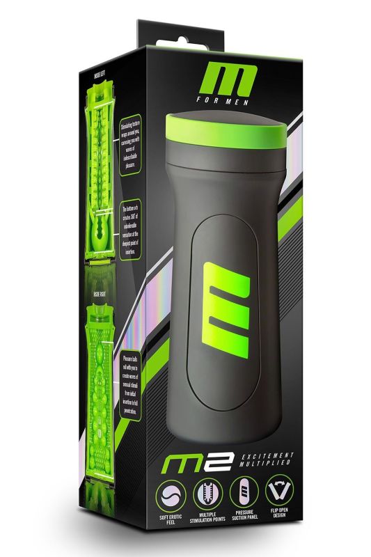 Мастурбатор в колбе M FOR MEN M2 SUPERIOR STROKER BLACK вид 7